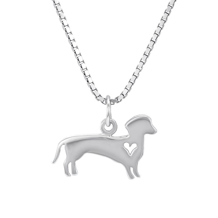 Stříbrný přívěsek ve tvaru jezevčíka