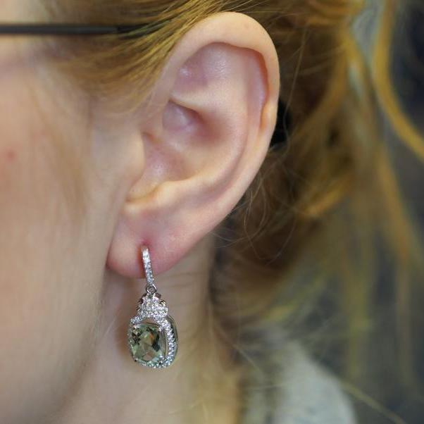 Ametysty v náušnicích ze stříbra Raphaele 14201