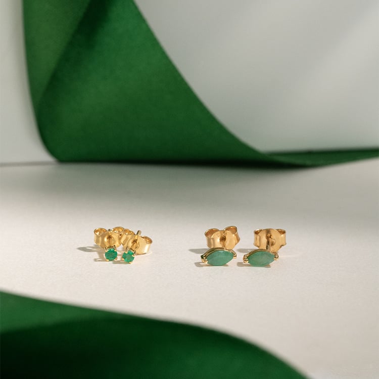 Náušnice se smaragdy s výběrem velikosti Franci 120349