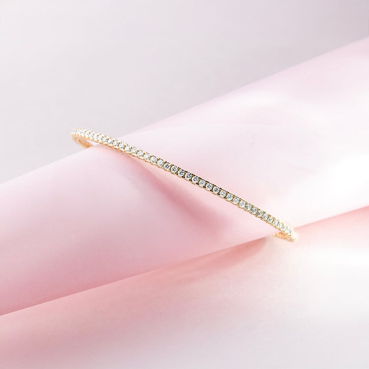 Zlatý flexi náramek s diamanty Roberts 150322