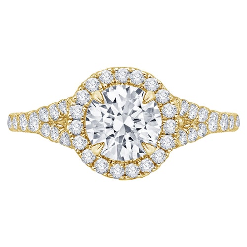 Romantický zásnubní prsten v halo stylu s diamanty Tribeca