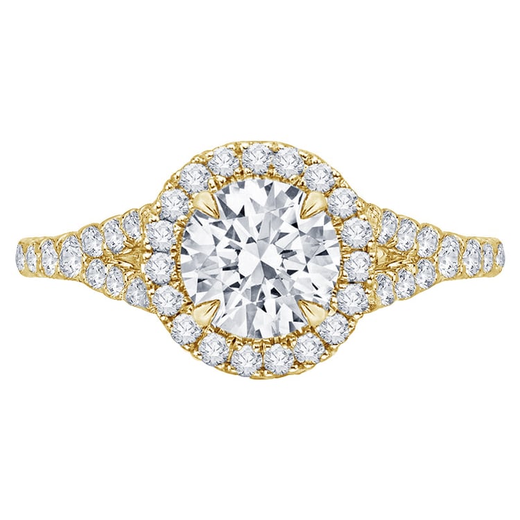 Zlatý diamantový prsten pro zásnuby 74635