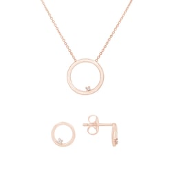 Zlatá sada karma náušnic a náhrdelníku s diamanty Myla