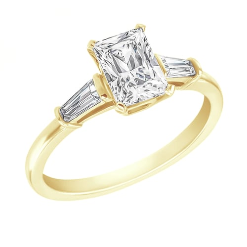 Zásnubní prsten s emerald diamantem Talmar