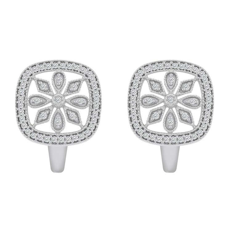 Diamantové květinové náušnice 43993