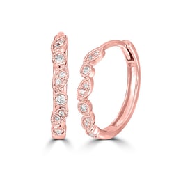 Kruhové náušnice s diamanty Veeti