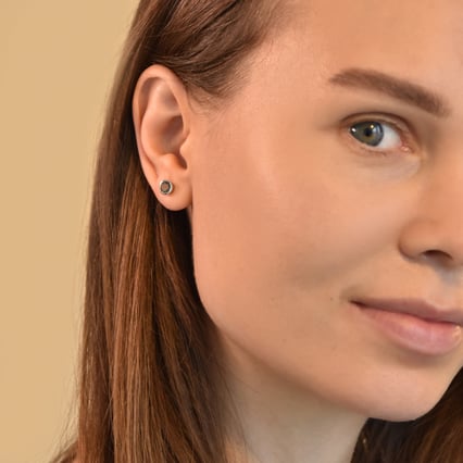 Bezel náušnice se záhnědou Wetty