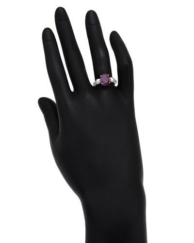 Stříbrný prsten s rubínem 870