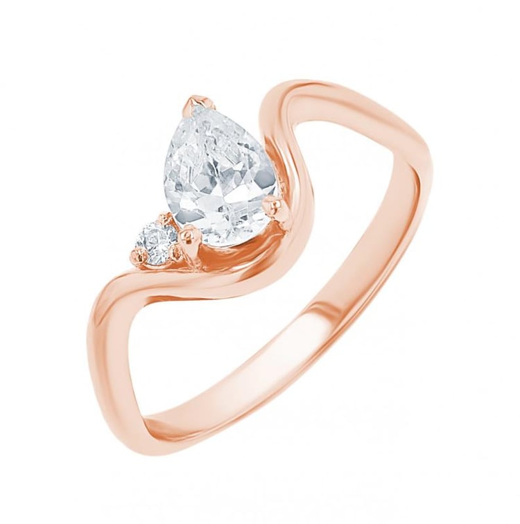 Vlnitý zásnubní prsten 155490