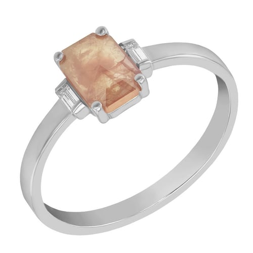 Prsten s emerald salt and pepper diamantem a baguette diamanty Carisa