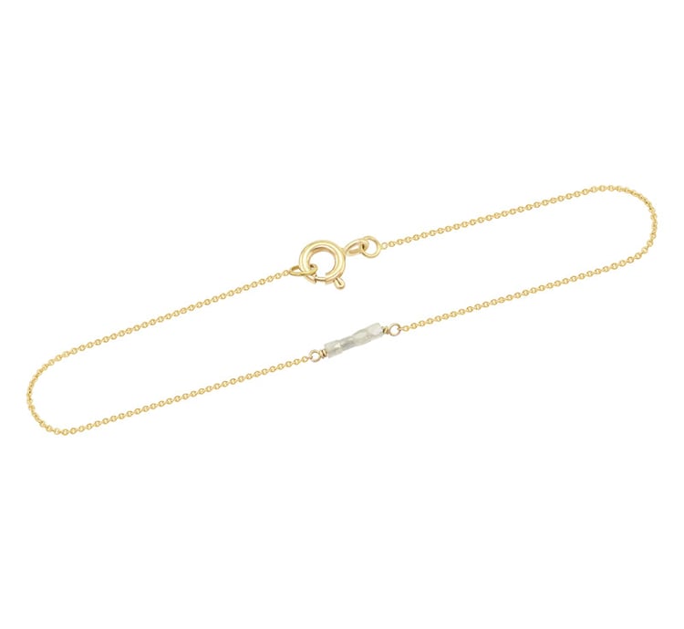 Zlatý náramek s diamantovými korálky 37822