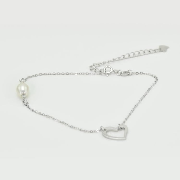 Perlový náramek se srdíčkem 15335