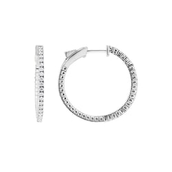 Zlaté flexi kruhové náušnice s diamanty Zeta