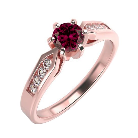 Zlatý prsten s turmalínem a diamanty 59363