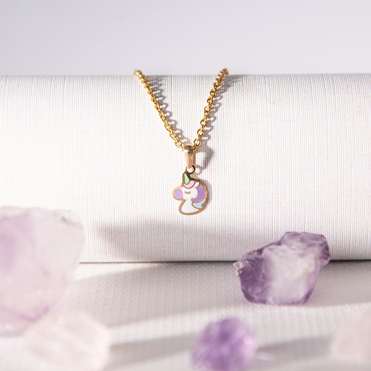 Zlatý dětský přívěsek s jednorožcem Isabelle 107944