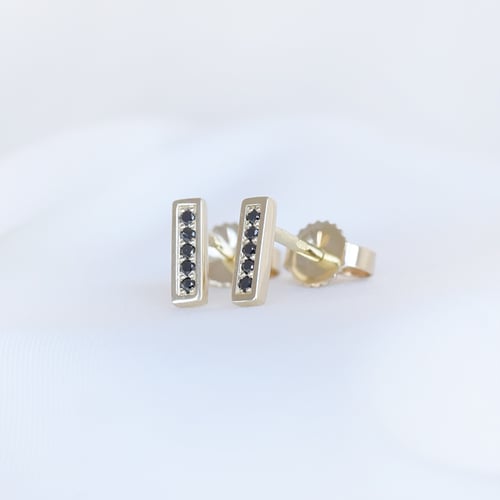 Minimalistická sada šperků s černými diamanty Myghal
