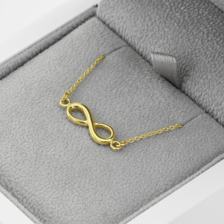 Zlatý náramek s motivem nekonečna 46840