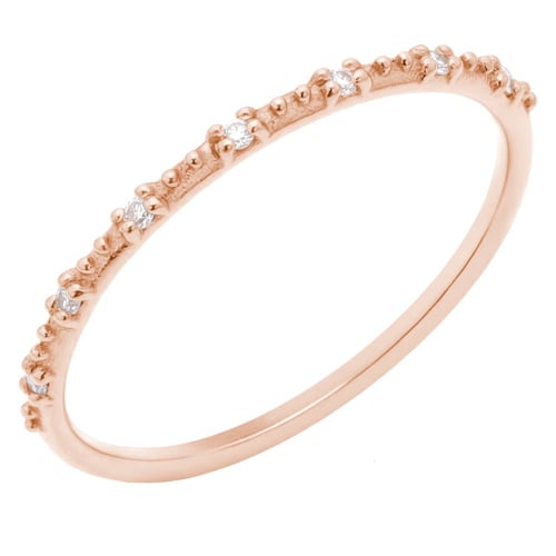 Minimalistický prsten s diamanty Tess