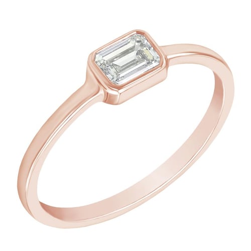 Zásnubní prsten s emerald diamantem Sade