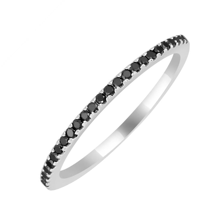 Eternity prsten ze zlata s černými diamanty