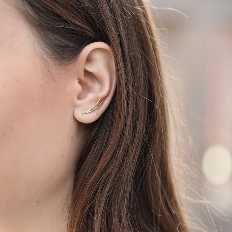 Zlaté fashion náušnice 42014