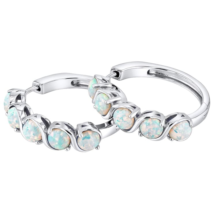 Stříbrné náušnice s opály 34886