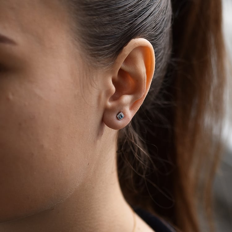 Stříbrné akvamarínové náušnice s lab-grown diamanty Sukie 104098