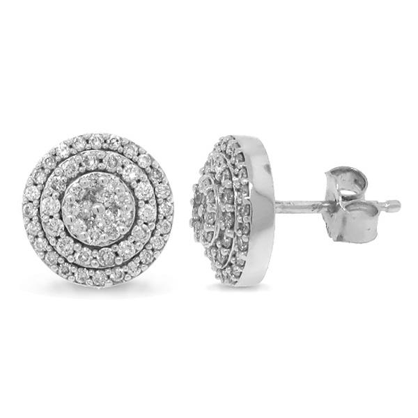 Zlaté náušnice s diamanty