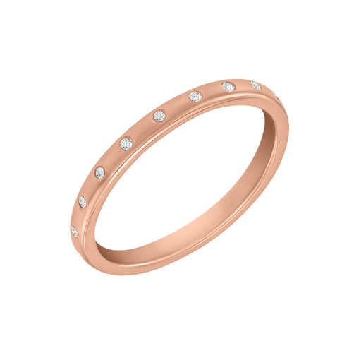 Zlatý eternity snubní prsten s lab-grown diamanty a komfortní pánský Miomi