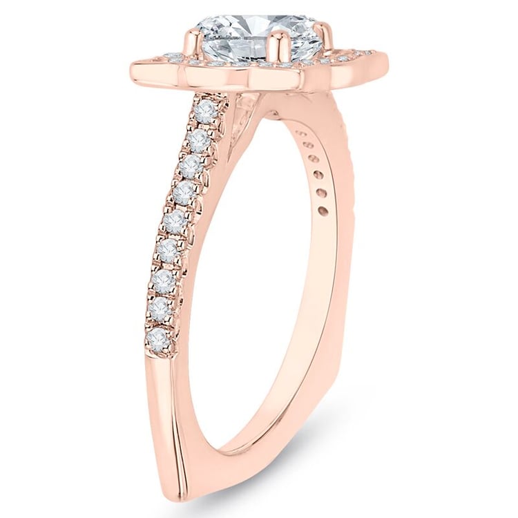 Dimantový zásnubní halo prsten 46274