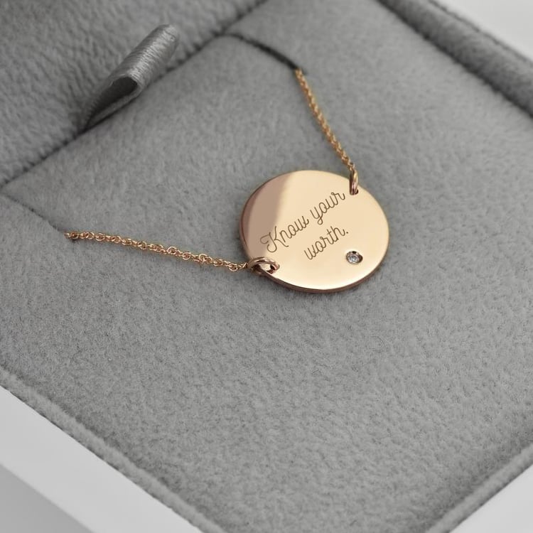 Zlatý náramek s diamantem a s gravírem dle vaší volby Shalek 115176