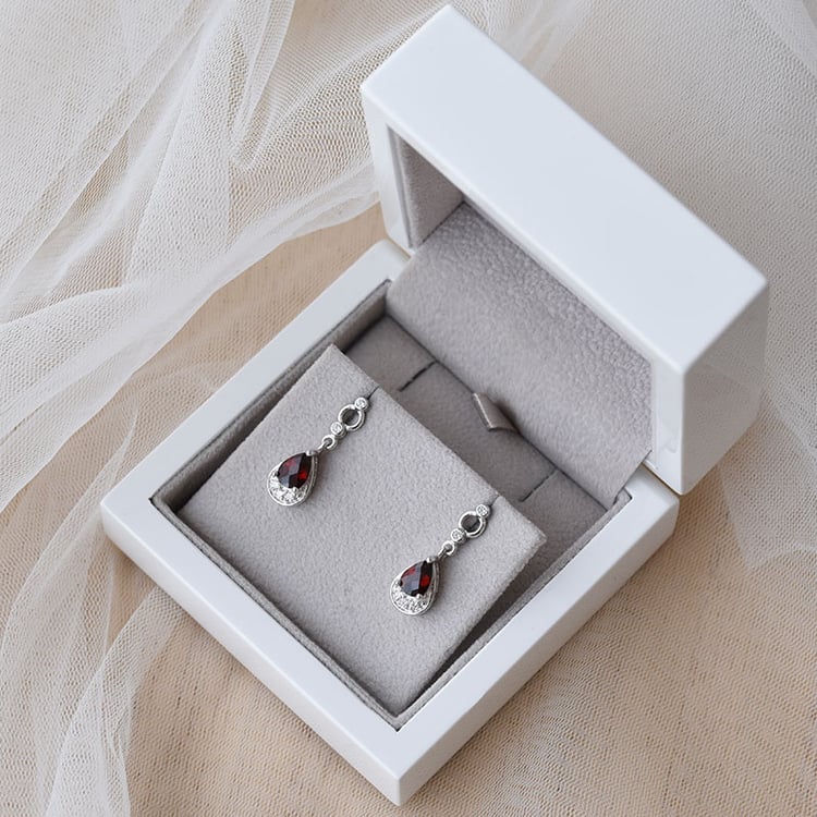 Náušnice s granáty 67187