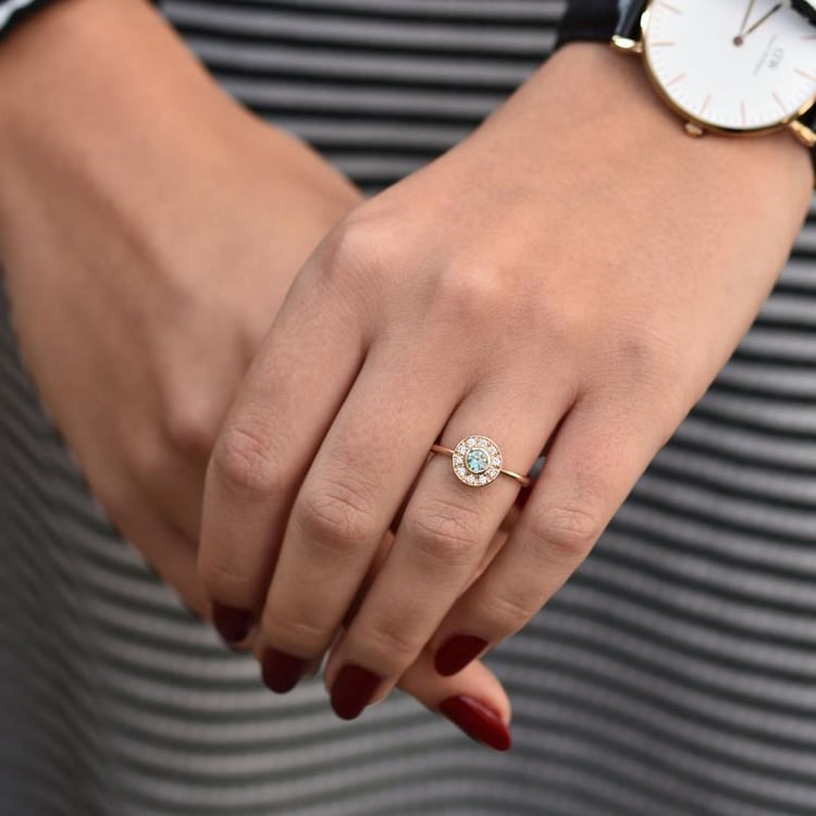 Alexandritový prsten ze zlata Anastasia 27417