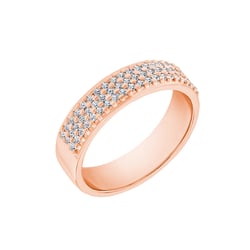 Zlatý eternity prsten plný diamantů Muttial
