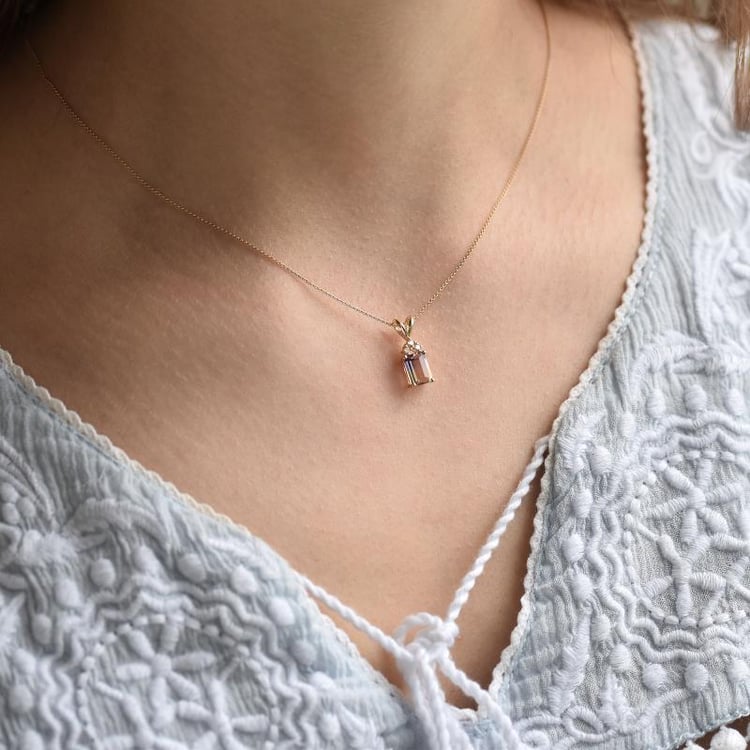 Zlatý náhrdelník s ametrínem 41602