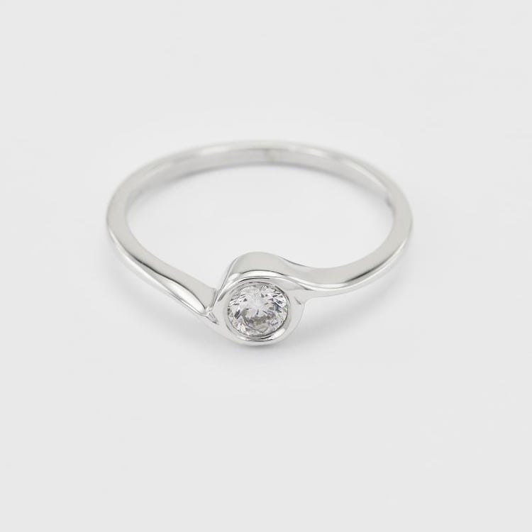 Zlatý zásnubní prsten s diamantem 52344