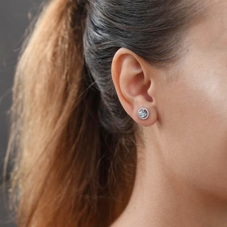 Náušnice s akvamaríny 107006