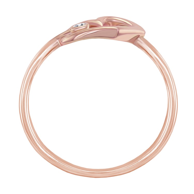 Zlatý prsten ve tvaru srdce 40011