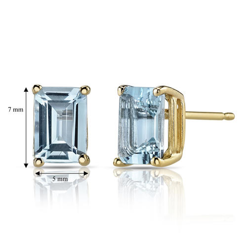 Zlaté náušnice s emerald akvamaríny Handan