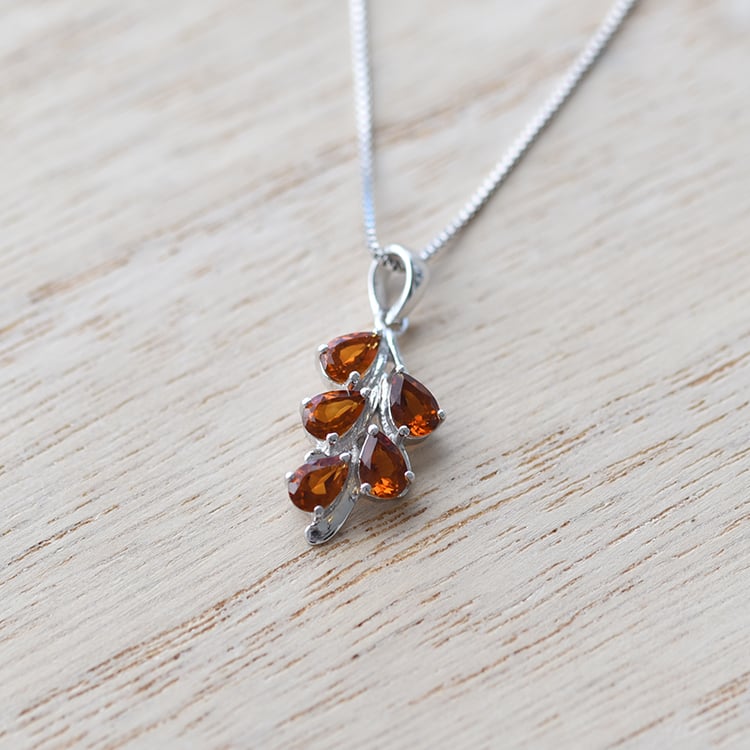 Stříbrný přívěsek s citríny 60367