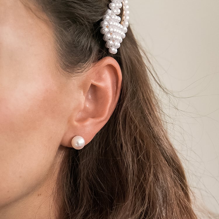 Akoya perly ve zlatých náušnicích Oanna 107653