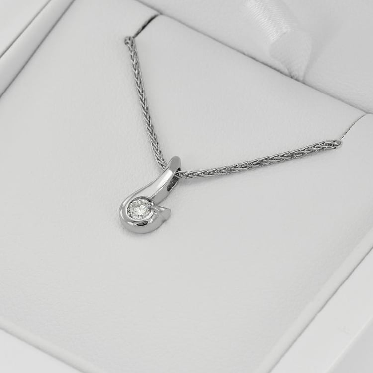 Platinový náhrdelník s diamantem Maise 35980