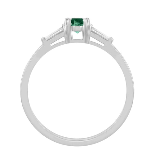 Elegantní zlatý prsten se smaragdem a diamanty Gracie