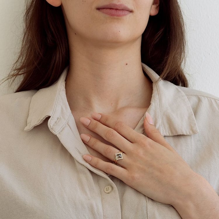 Set prstenů se salt and pepper diamantem Guerra 131824