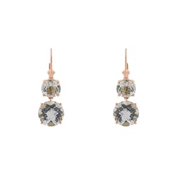 Zlaté visací náušnice s ametysty Karen