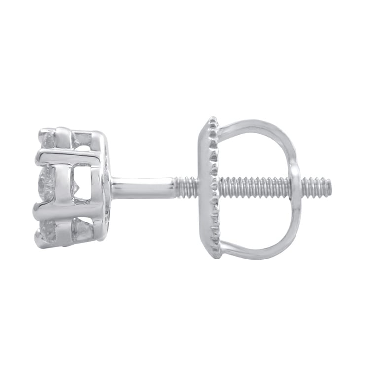 Diamantové náušnice květinky 19344