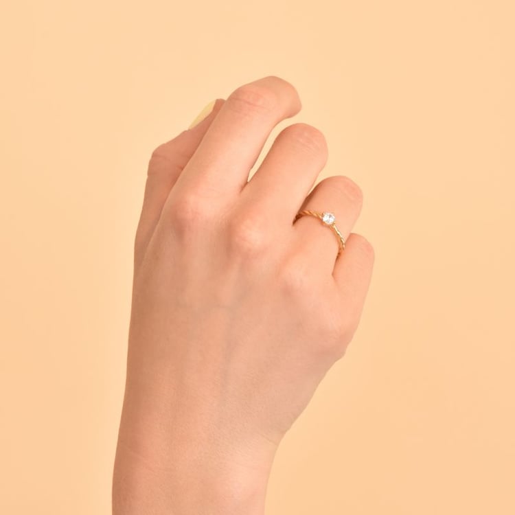 Propletený prsten s lab-grown diamantem Nelson 129341