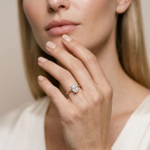 Zásnubní prsten s výběrem písmene a lab-grown diamanty Frost