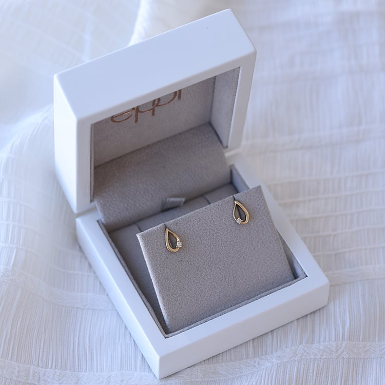 Náušnice s diamantovými kapkami 64969