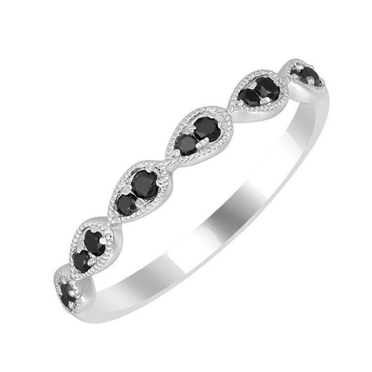 Eternity prsten ze zlata s černými diamanty